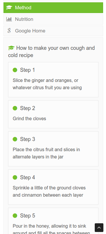 Traverse the recipe instructions.