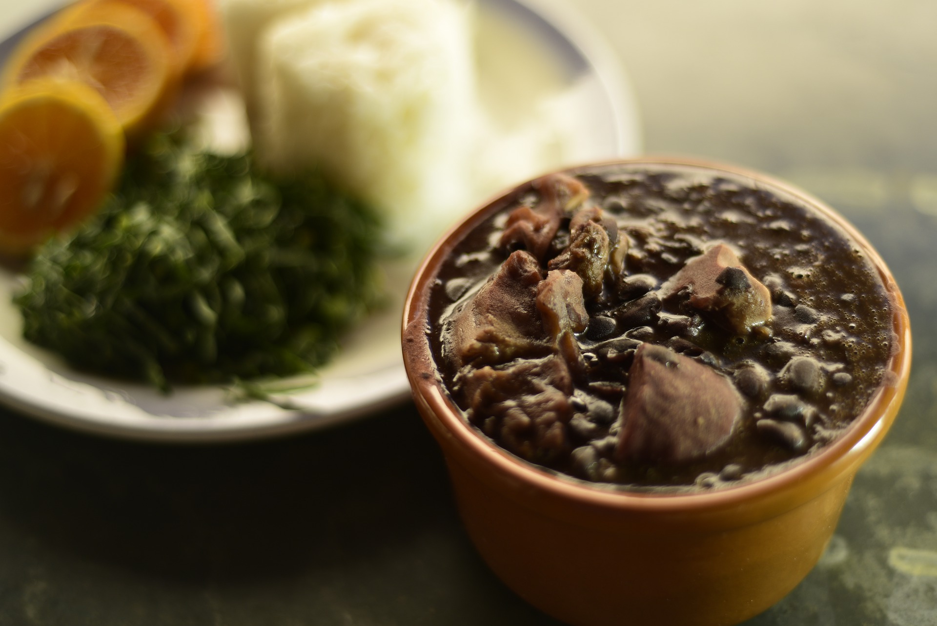 Side of black bean stew