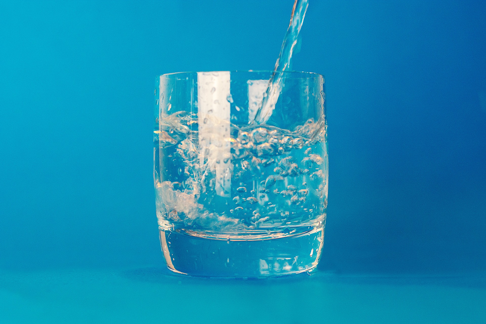 Water pouring into glass