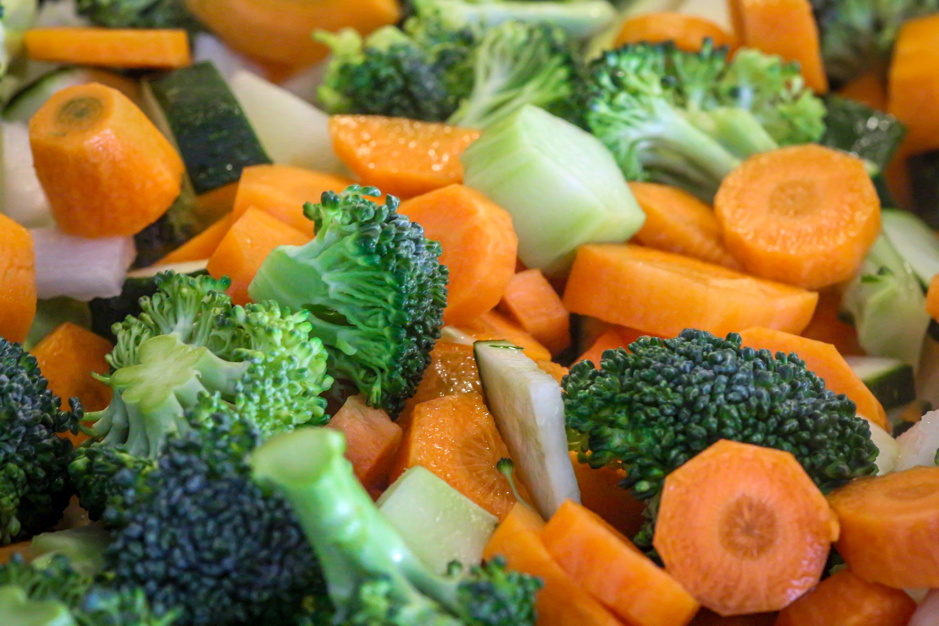 Prepared chopped vegetables