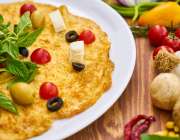 Omelette with herbs and vegetables
