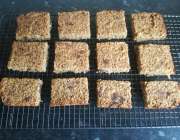Homemade flapjacks cooling
