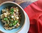 Healthier macaroni cheese
